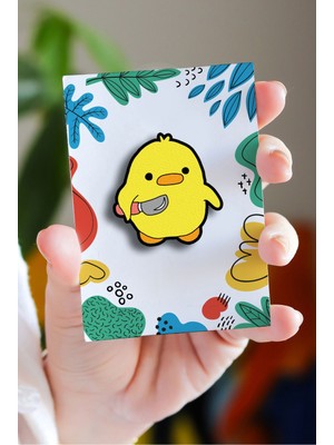 Rozzy Lab Belalı Sinirli Civciv - Rozet - Broş - Yaka Çanta Aksesuar