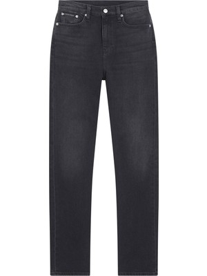 Calvin Klein Jeans Yüksek Bel Straight Paça Antrasit Kadın Denim Pantolon J20J2250131BY