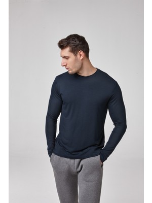 Relactive Sıfır Yaka Uzun Kol Erkek T-Shirt 1620