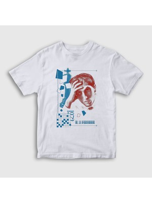 Presmono  Çocuk Beyaz Bobby Robert James Fischer Satranç T-Shirt