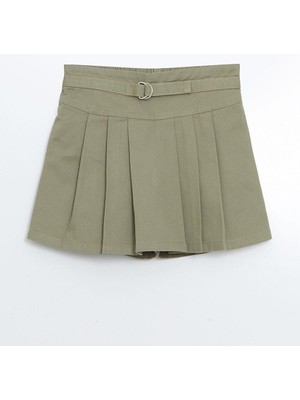 Lcw Kids Beli Lastikli Pileli Kız Çocuk Şort Etek