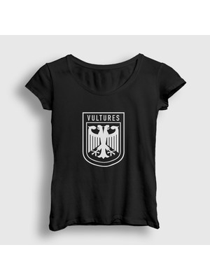 Presmono Kadın Siyah Vultures Kanye West T-Shirt