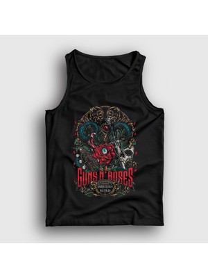 Presmono Unisex Siyah London Guns N' Roses Rock Atlet