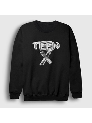 Presmono Unisex Siyah Logo Ken Carson Teen x Sweatshirt