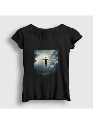 Presmono Kadın Siyah Raised By Wolves Dizi T-Shirt