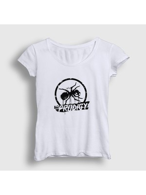 Presmono Kadın Beyaz Logo Ant Prodigy T-Shirt