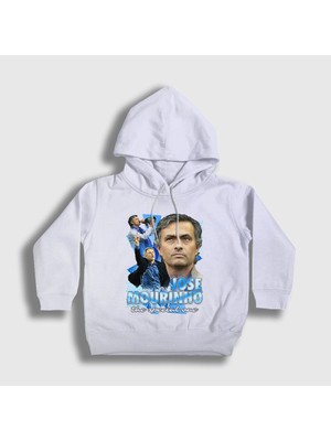 Presmono Unisex Çocuk Beyaz The Special One Jose Mourinho Kapüşonlu Sweatshirt