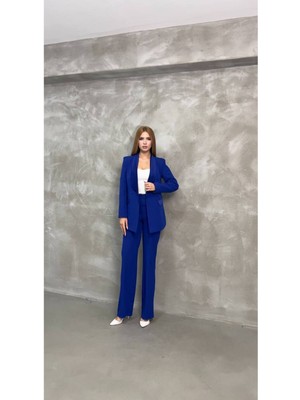 Blazer Ceket Pantolon Takım Çift Cepli
