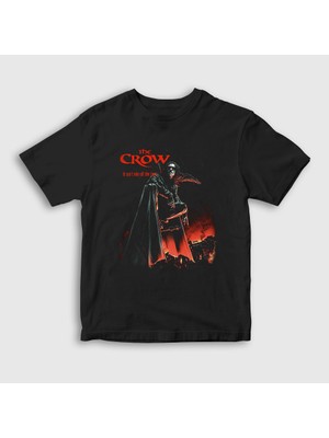 Presmono  Çocuk Siyah The Crow Eric Draven Rain T-Shirt
