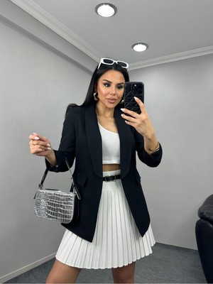 Kadın Kolu Büzgülü Blazer Ceket