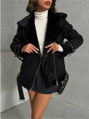 Içi Rapitli Kemerli Ceket