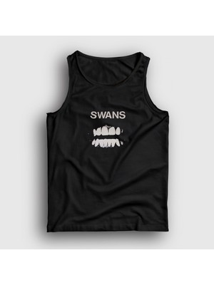 Presmono Unisex Siyah Logo Swans Rock Band Atlet