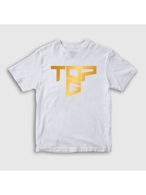 Presmono  Çocuk Beyaz Logo Topg Andrew Tate T-Shirt