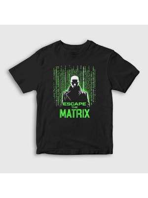 Presmono  Çocuk Siyah The Matrix Andrew Tate T-Shirt