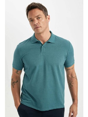 DeFacto Regular Fit Kısa Kollu Basic Düz Polo Tişört