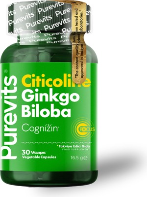 Purevıts Ginkgo Biloba & Sitikolin Focus Complex 400MGX 30 V-Cap