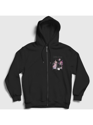 Presmono Unisex Siyah Cover Raizel Anime Noblesse Fermuarlı Kapüşonlu Sweatshirt