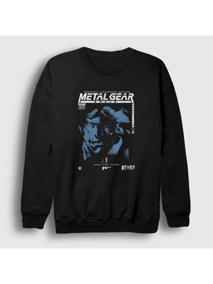 Presmono Unisex Siyah Solid Snake Metal Gear Solid Sweatshirt