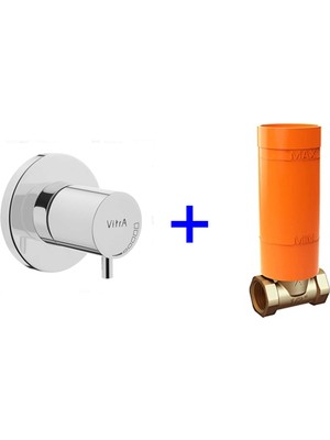 VitrA Origin Ankastre Stop Valf Krom Takım (Sıva Altı Dahil) A41458 + A41441