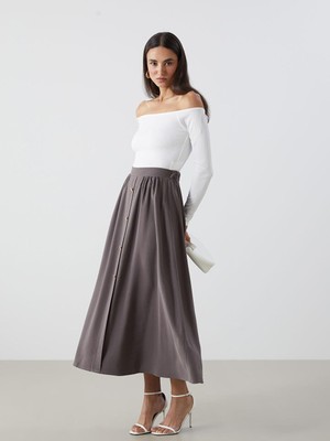 Lcwaıkıkı Classic Beli Lastikli Kadın Etek