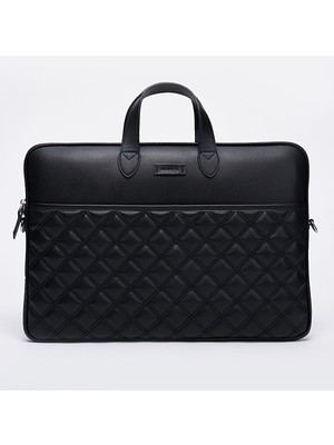 Meschain Macbook Air Pro 13.3 ve 14 Inç Siyah Naturel Laptop Evrak Çantası