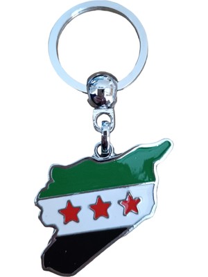 Zaytoon Unisex Suriye Haritası Içinde Yeni Bayrağı Mineli Anhatarlğı A300032
