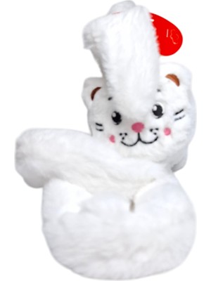 Kitti Spteks Kitti Kız Çocuk Beyaz Renk Kedi Figürlü Pompalı Oynar Kulak Sesli Peluş Kulaklık