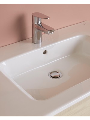 Roca Victoria Plus Lavabo Batarya Parlak Krom, Sifon Kumandalı