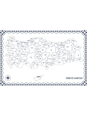 Zero Land Statik Kağıt Renksiz Türkiye Haritası 150  cm   x  259  cm  11