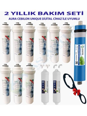 As Water Ihlas Aura Cebilon Unıque Dijital Unique Su Arıtma Cihazı Uyumlu 2 Yıllık Bakım Filtre Bakım Seti