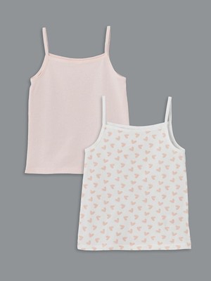 Lcw Kids Kare Yaka Askılı Kız Çocuk Atlet 2'li