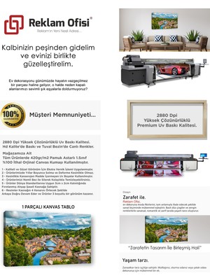 Reklam Ofisi Dinan, Fransa, Nehir Üzerinde Bulunan Antik Kent Temalı Premium Kanvas Tablo