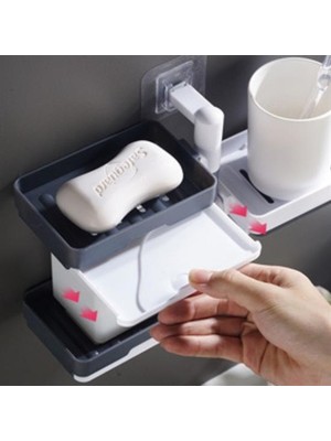 Zayka Zayka® Çoklu Sabun Tutucu Fonksiyonel Banyo Sabunluk