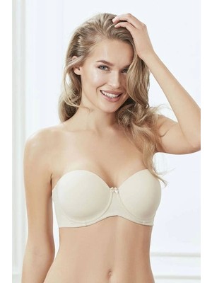 Timion Kaplı Balenli Desteksiz Straplez Sütyen 3346