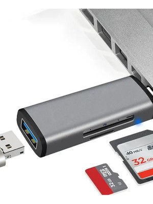 USB 3.0 Type-C Tf Sd Kart Okuyucusu USB Type-C Sd/tf Hafıza Kart Okuyucu ADS-103
