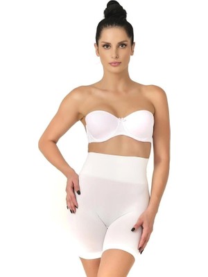 Beyaz Emay 2017 Düşük Bel Double Pantalon Korse