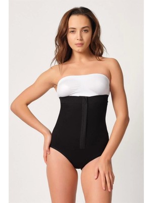 Siyah Emay 2088 Önden Agraflı Slip Korse
