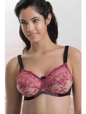 Siyah Bordo Emay 148 B Balenli Toparlayıcı Sütyen