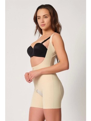 Ten Emay 2834 Göğsü Açık Ferumalı Tül Popo Boy Lazer Korse