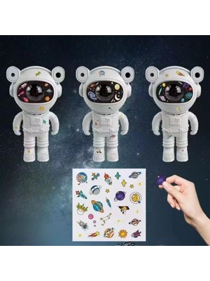 Stickerlı, Kumandalı Astronot Model Gece Lambası