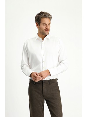 Kiğılı Uzun Kol Slim Fit Dar Kesim Klasik Nano Care Su İtici Leke Tutmaz 4 Mevsim Pamuk Gömlek
