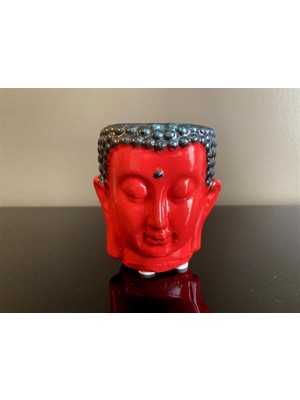 4'lü Set Kırmızı Eskitme Namaste, Tütsülük, Buddha ve Tad Buhurdanlık.