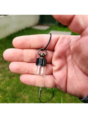 Market66 1cc Çevirmeli Su Geçirmez Kapaklı Gerçek Cam 1ml Şişe Kolye Ilaç Tohum Dilek Hatıra Kapsül