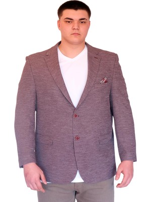 Mode Xl Büyük Beden Erkek Klasik Blazer Ceket Brıtanya 23028 Bordo