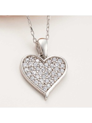 HS Demirci 925 Ayar Gümüş Kalp Kadın Kolye