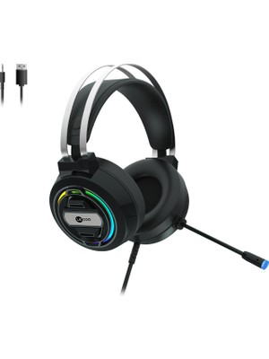 Lecoo HT401 Kablolu 3.5mm Jack + USB Kulak Üstü RGB LED Aydınlatmalı Gaming Kulaklık Siyah