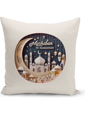 Bertille Home Ramazan Serisi Çift Tarafı Dijital Baskılı Kırlent Kılıfı