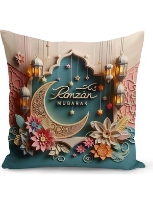 Bertille Home Ramazan Serisi Çift Tarafı Dijital Baskılı Kırlent Kılıfı