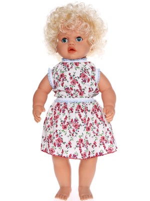 Şimşek Türkçe Konuşan Defne Bebek 60 cm Kız Çocuklar İçin Renkli Çiçek Desenli Eğitici Oyun Arkadaşı