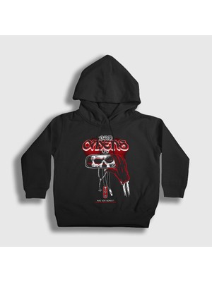 Presmono Unisex Çocuk Siyah Driver Rock Müzik Bad Omens Kapüşonlu Sweatshirt